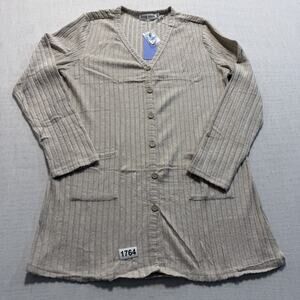 MYCOLORBLUE  Long Sleeve Dress Cardigan Size L Beige Brand New